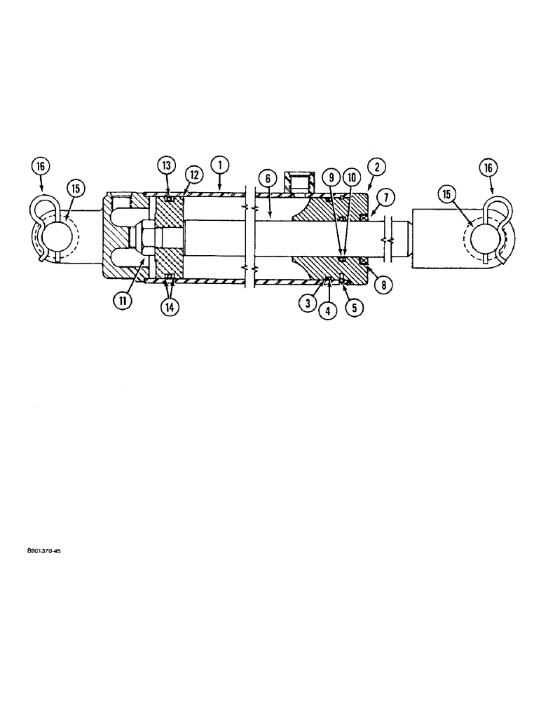 Схема запчастей Case IH 50 - (8-12) - BLADE OFFSET, TILT AND GAUGE WHEEL CYLINDER, 60739C91, 3-1/2 ID X 8 INCH STROKE (08) - HYDRAULICS