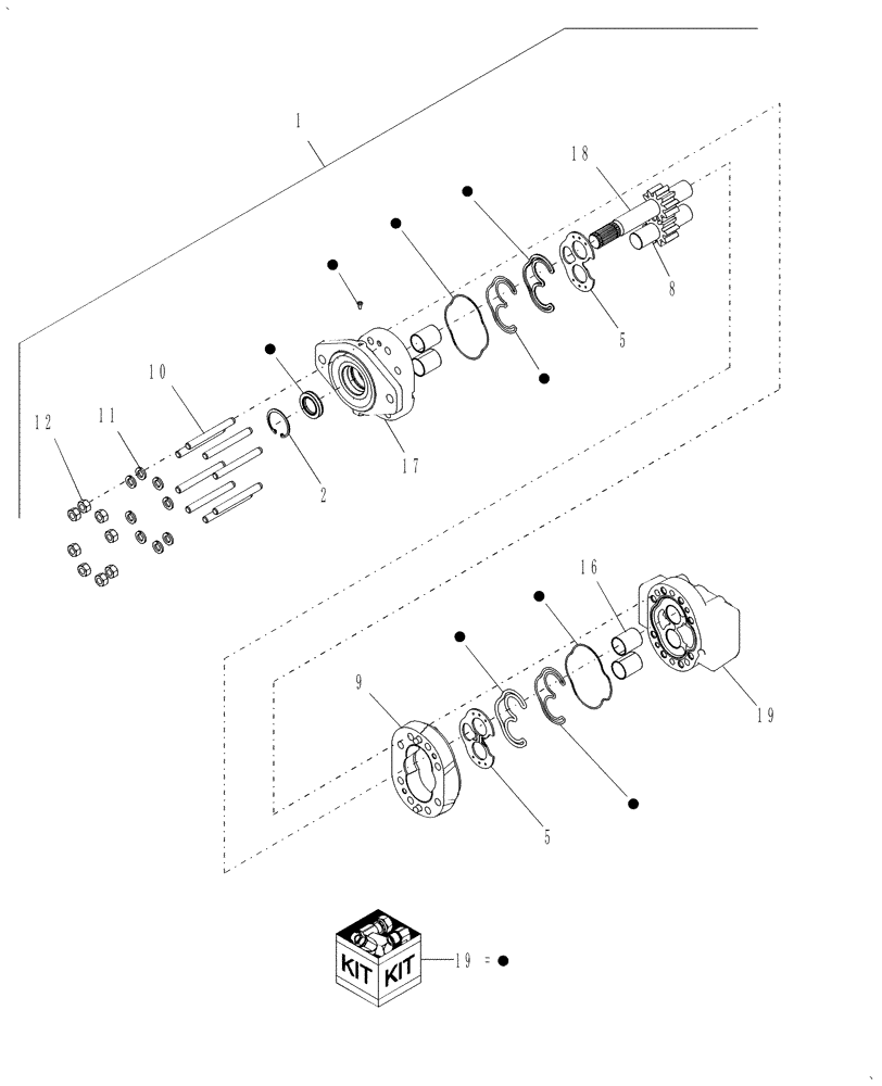 Схема запчастей Case IH WD2303 - (03.06) - GEAR PUMP, HYDRAULIC HEADER DRIVE (03) - TRANSMISSION