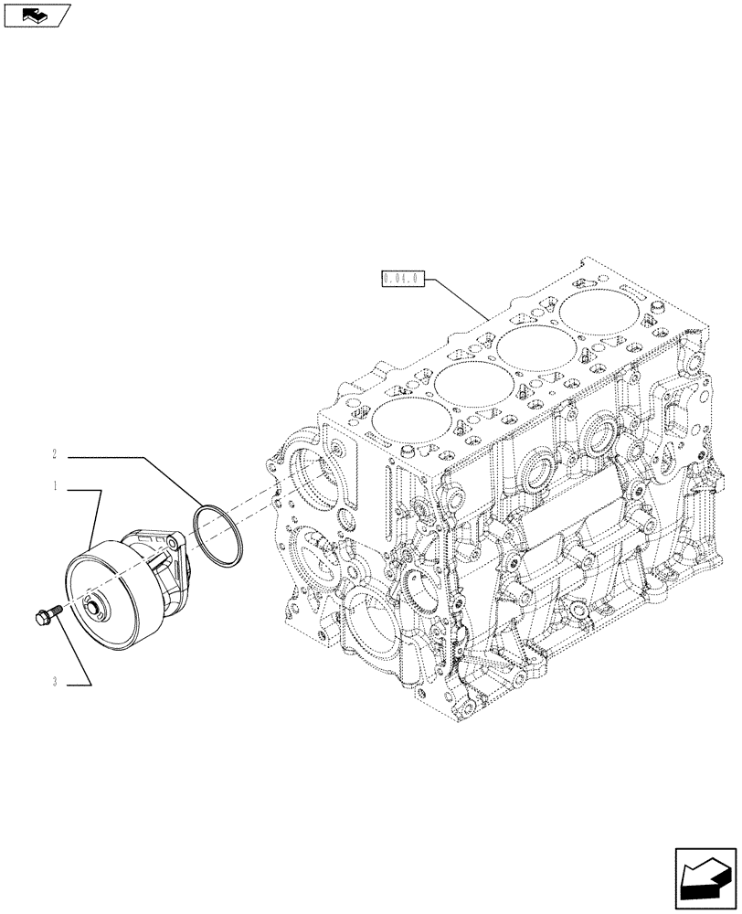 Схема запчастей Case IH F5AE5484B A001 - (0.32.0) - WATER PUMP & RELATED PARTS (10) - ENGINE