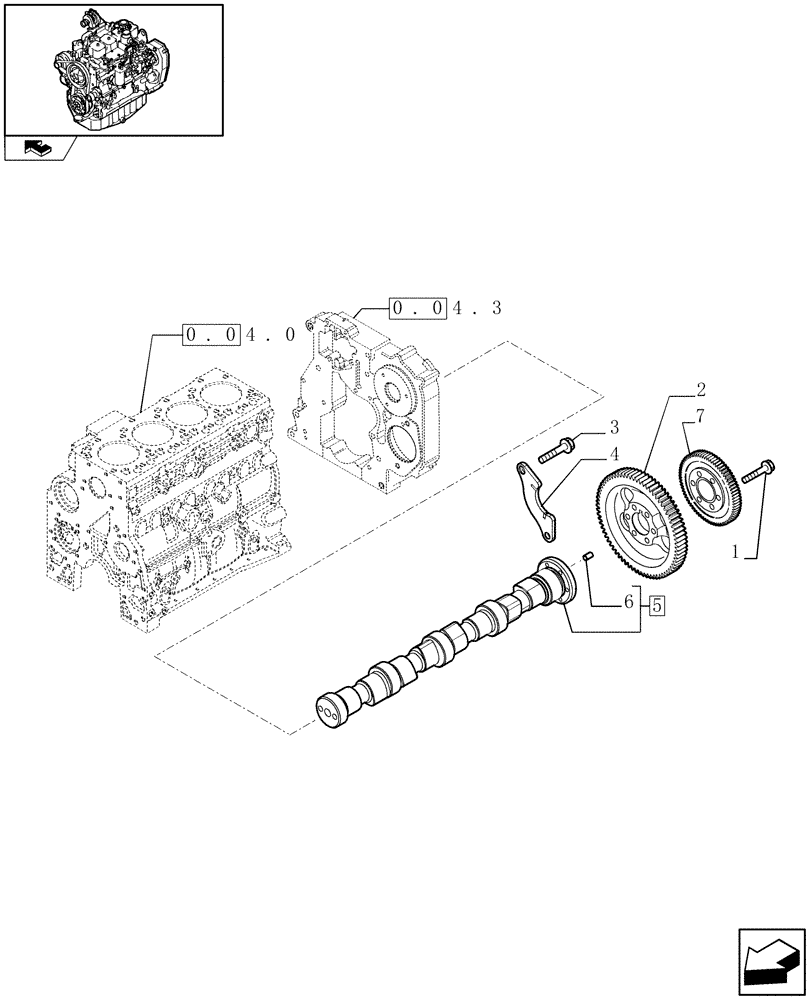 Схема запчастей Case IH F4GE9484A J600 - (0.12.0) - CAMSHAFT - TIMING CONTROL (2856040) 