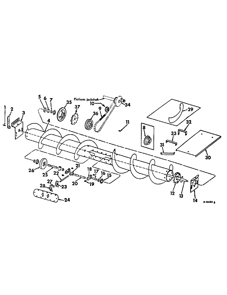 Схема запчастей Case IH 315 - (Q-07) - PLATFORMS, PLATFORM AUGER Platforms