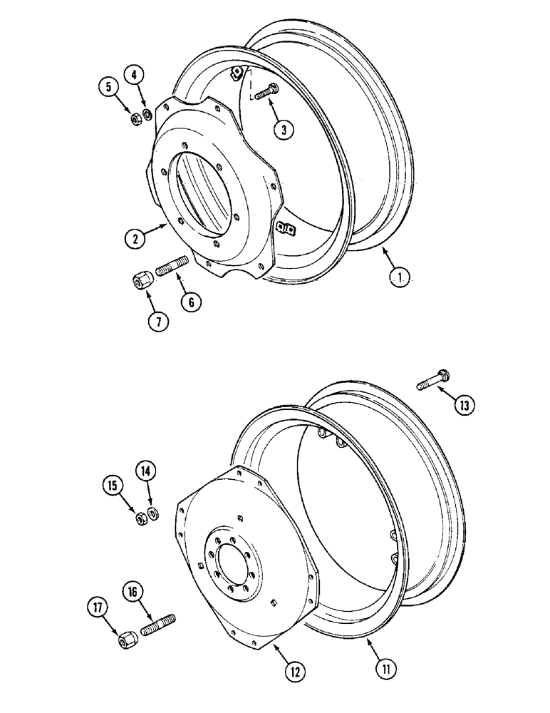 Схема запчастей Case IH 1594 - (5-150) - FRONT WHEELS, MFD TRACTORS, PRIOR TO P.I.N. 11221501 (05) - STEERING