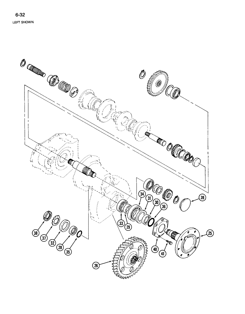 Схема запчастей Case IH 265 - (6-32) - REAR AXLE FINAL DRIVE (06) - POWER TRAIN