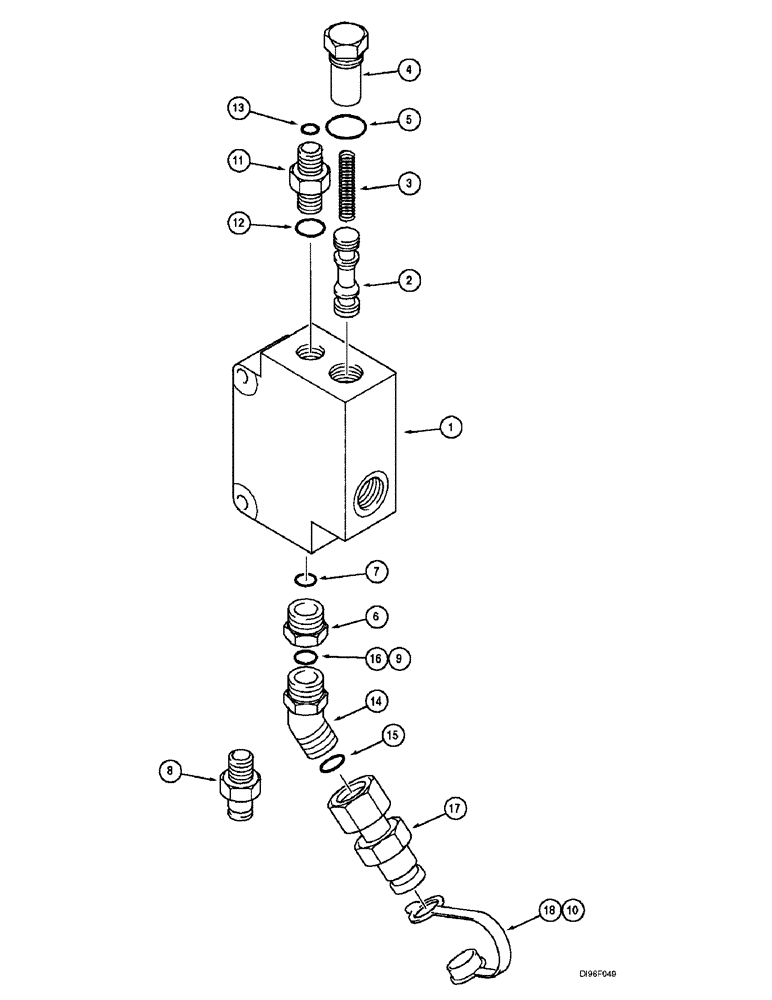 Схема запчастей Case IH 2166 - (5-56) - STEERING PRIORITY VALVE ASSEMBLY - 114851A2 (04) - STEERING