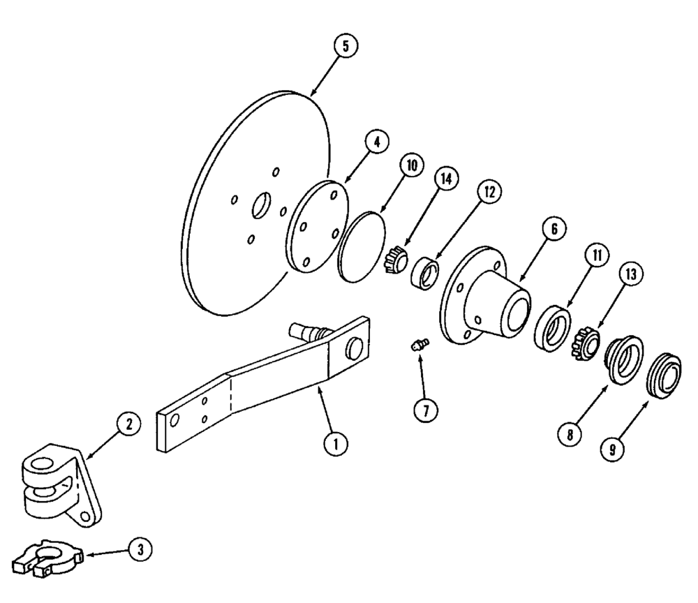 Схема запчастей Case IH 800 - (9-18) - ROLLING COLTER, SHEAR BOLT TYPE - 22 INCH BLADE (09) - CHASSIS/ATTACHMENTS