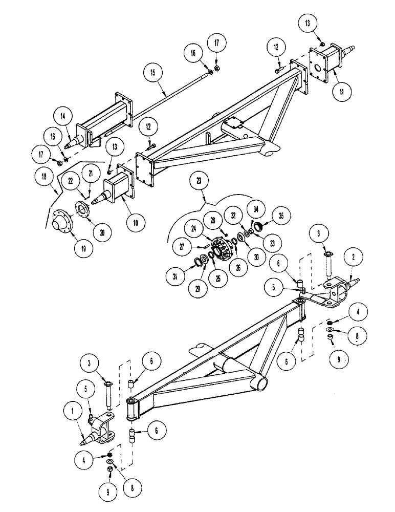 Схема запчастей Case IH 3503 - (E06) - FEATURE-AXLE - 3503, 3400, & 2300 