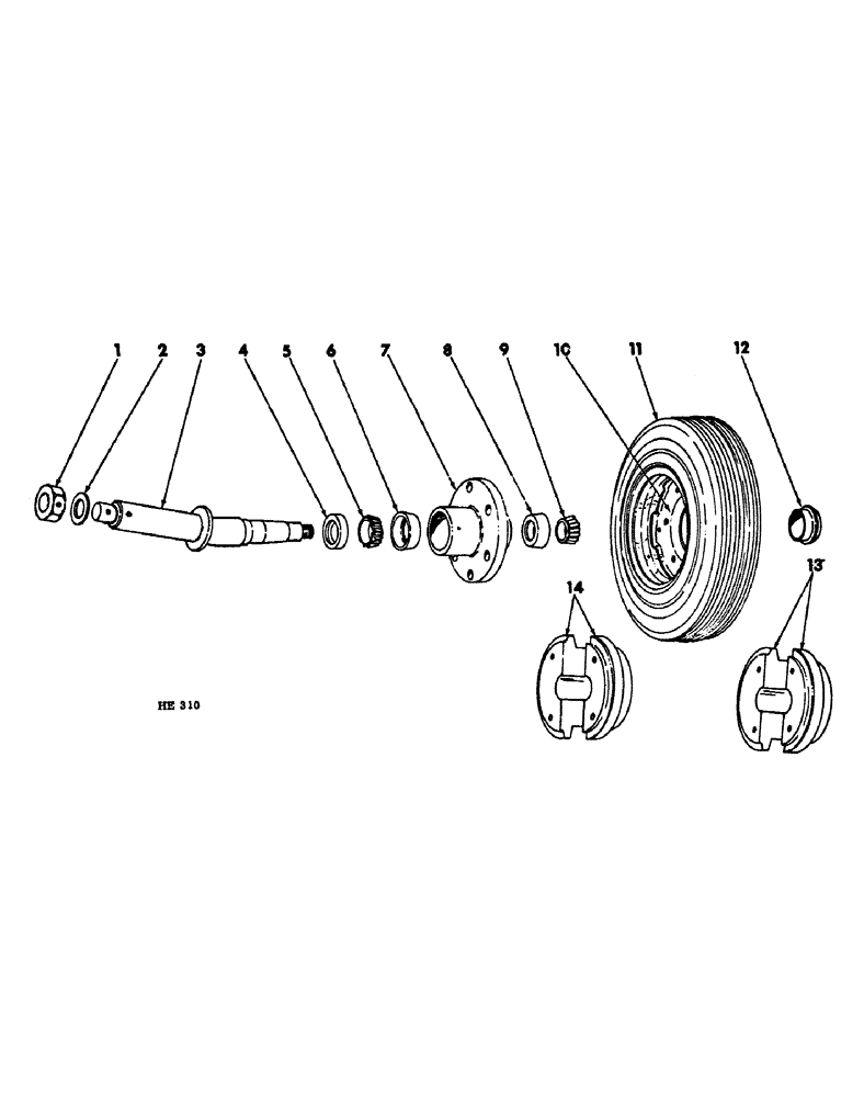 Схема запчастей Case IH 300 - (10-04) - FRONT FURROW WHEEL 