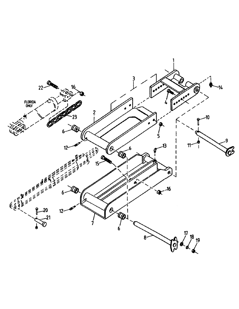 Схема запчастей Case IH 7700 - (A03-02) - CROPDIVIDER LIFT ARMS Mainframe & Functioning Components