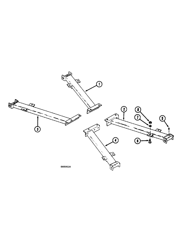 Схема запчастей Case IH 3900 - (9-26) - MAIN GANG FRAME (09) - CHASSIS/ATTACHMENTS