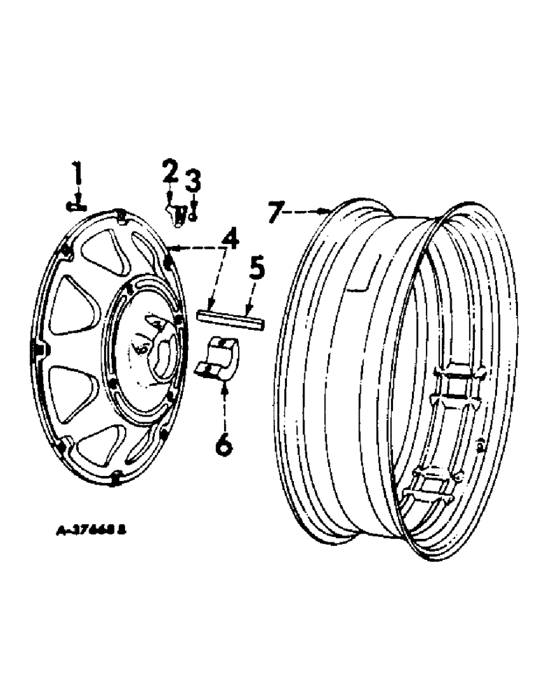 Схема запчастей Case IH 460 - (146) - WHEELS, REAR WHEELS, PNEUMATIC TIRES (11) - WHEELS