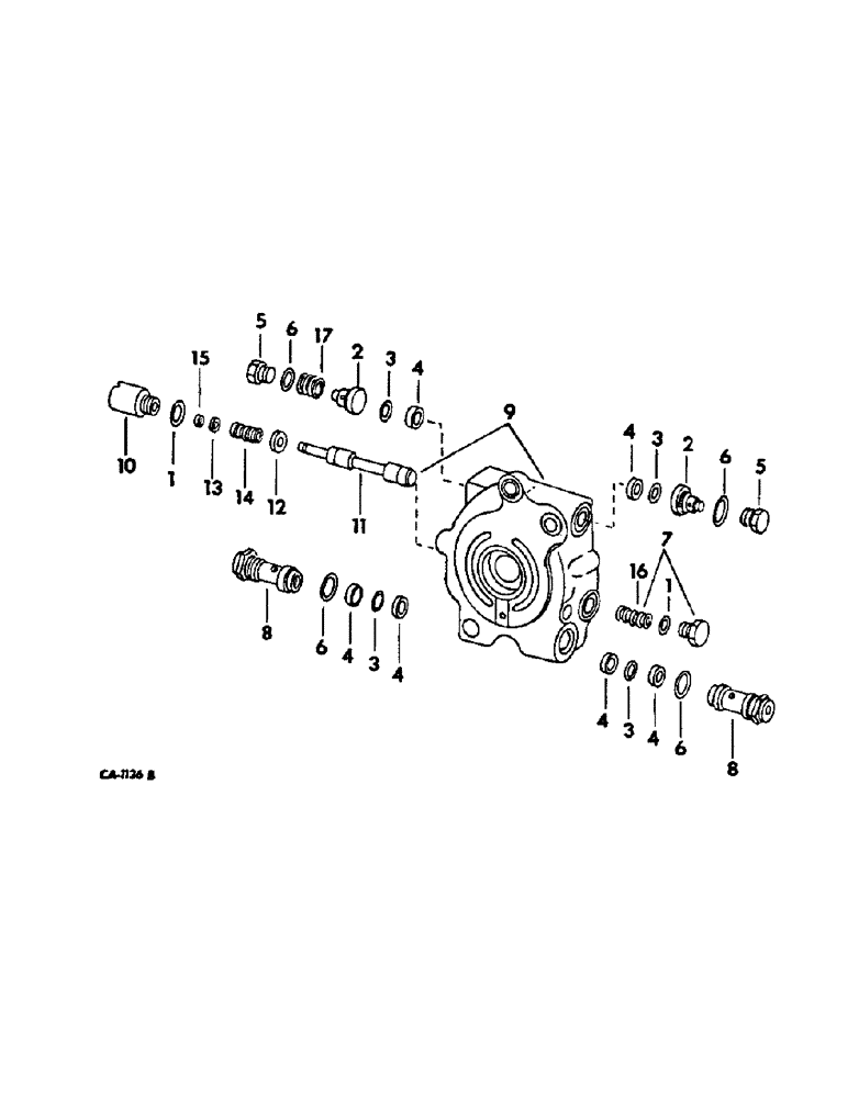 Схема запчастей Case IH 574 - (07-09) - DRIVE TRAIN, CENTER SECTION TRAIN (04) - Drive Train