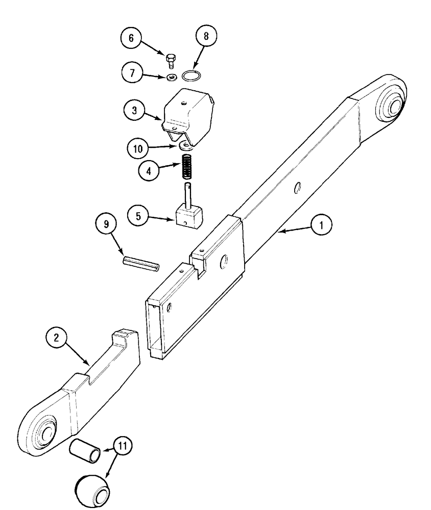 Схема запчастей Case IH MX110 - (09-67) - HITCH LOWER LIFT LINKS (09) - CHASSIS/ATTACHMENTS