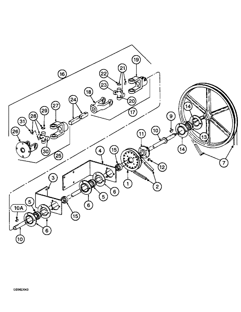 Схема запчастей Case IH 1400 - (6-26) - UNIT MAIN DRIVE (03) - POWER TRAIN