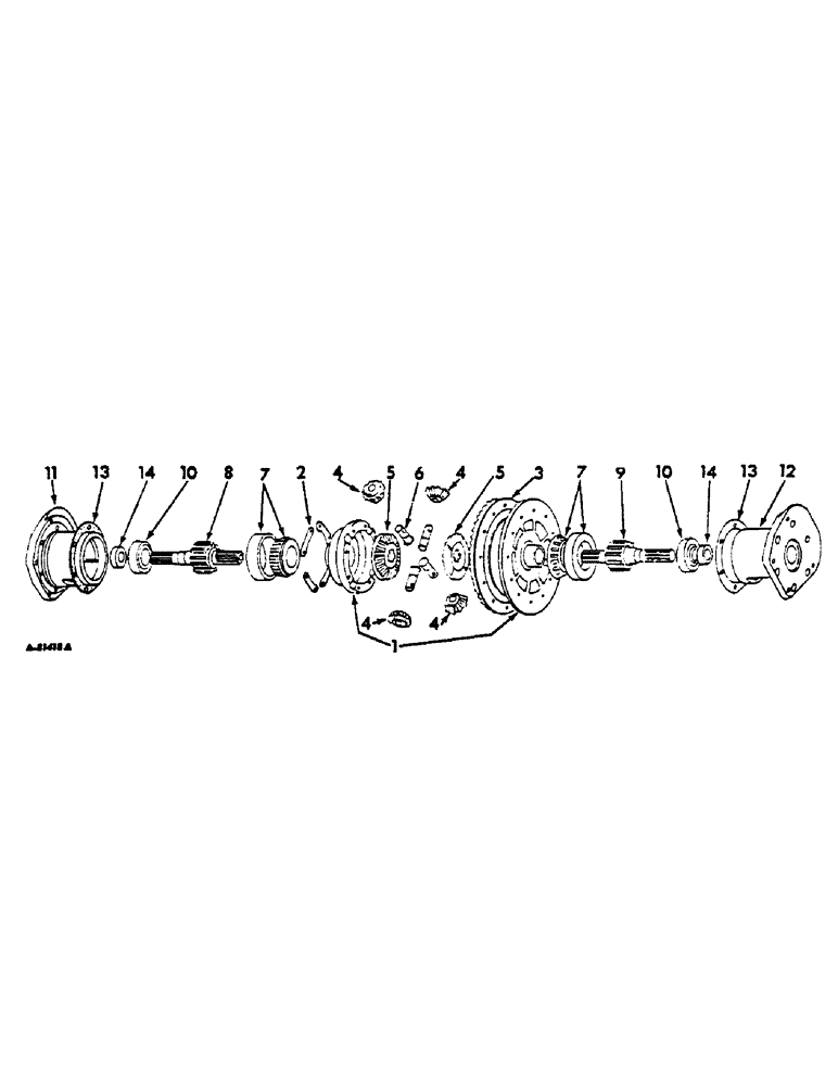 Схема запчастей Case IH 444 - (B-12) - POWER TRAIN, DIFFERENTIAL (03) - POWER TRAIN
