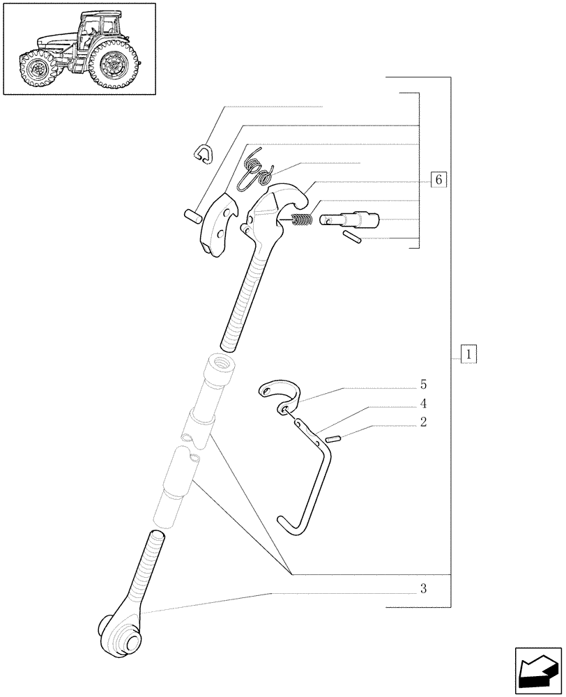 Схема запчастей Case IH JX1080U - (1.89.6/05A) - (VAR.250-832-836-922) THREE POINT HITCH W/QUICK ATTACH ENDS BREAKDOWN (09) - IMPLEMENT LIFT