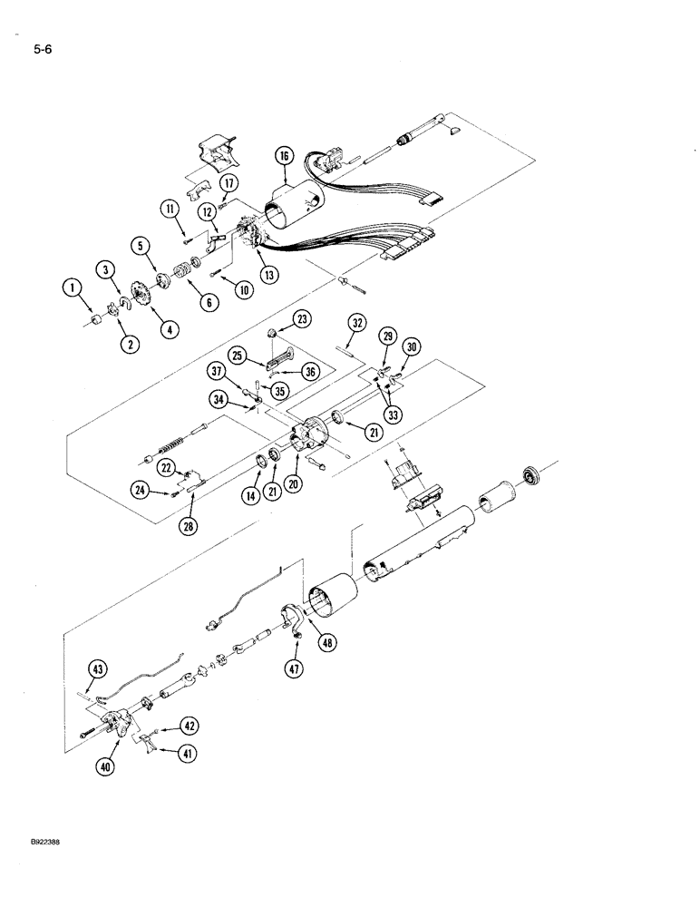 Схема запчастей Case IH 9230 - (5-006) - STEERING COLUMN ASSEMBLY (05) - STEERING