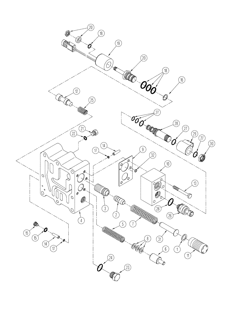 Схема запчастей Case IH STX275 - (06-41) - POWER SHIFT TRANSMISSION - REGULATOR VALVE ASSEMBLY, BSN JEE0104001 (06) - POWER TRAIN