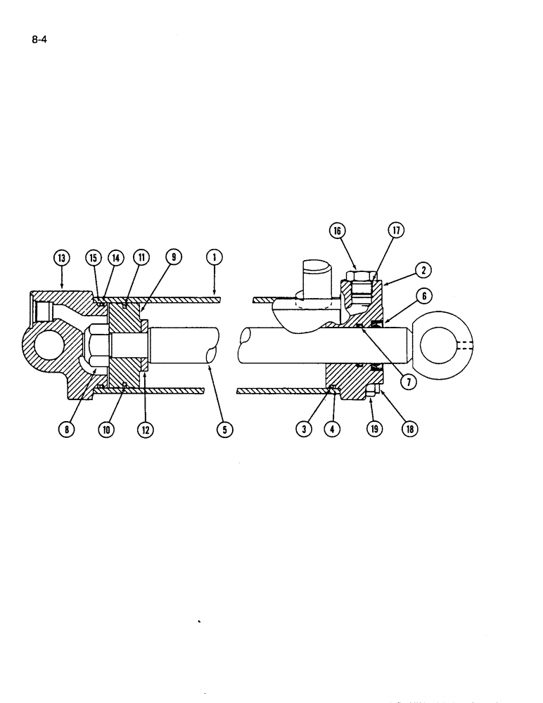 Схема запчастей Case IH 183 - (8-4) - HYDRAULIC CYLINDER, 3 INCH BORE X 16 INCH STROKE 