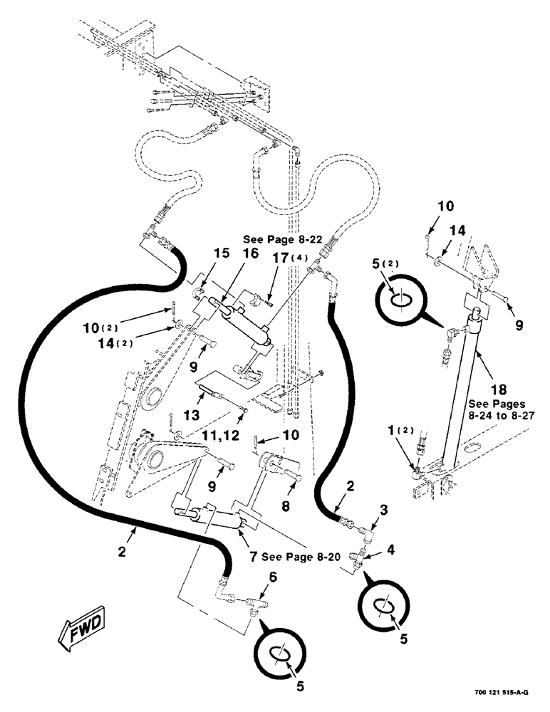 Схема запчастей Case IH 8465T - (8-16) - HYDRAULIC ASSEMBLY, TENSION CONTROL, LEFT (07) - HYDRAULICS