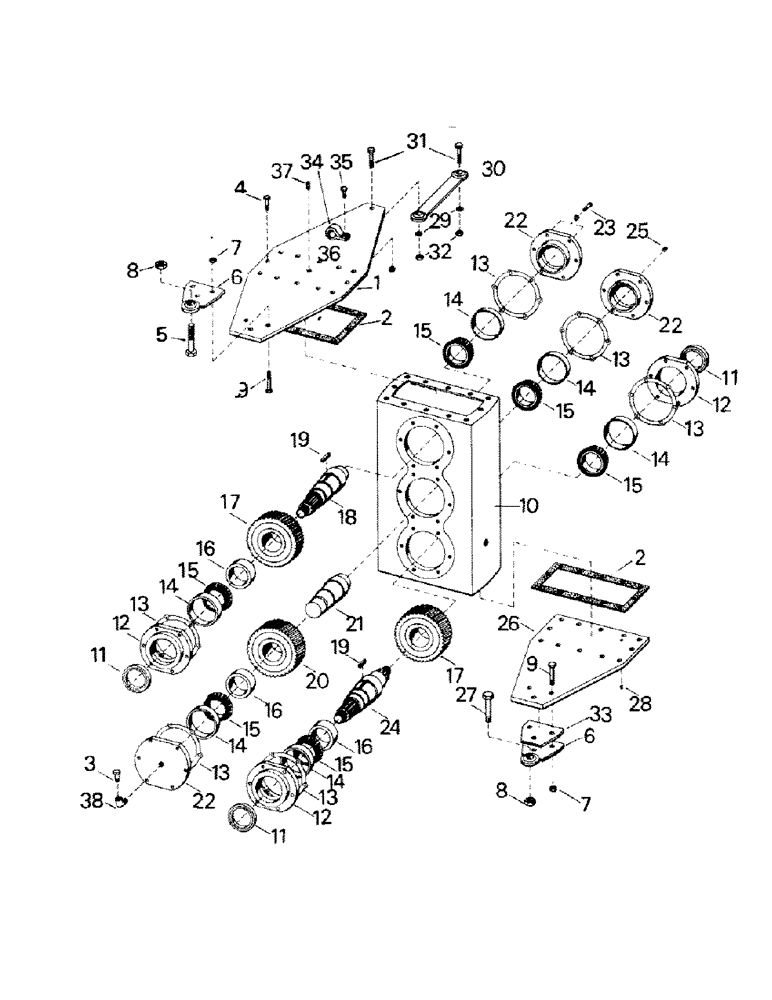 Схема запчастей Case IH ST210 - (04-27) - TRANSFER CASE (04) - Drive Train