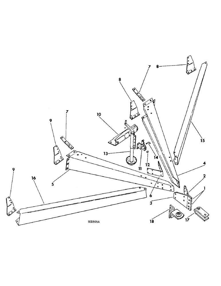 Схема запчастей Case IH 510 - (A-06) - TRACTOR HITCH AND JACK, ALL SIZE DRILLS 