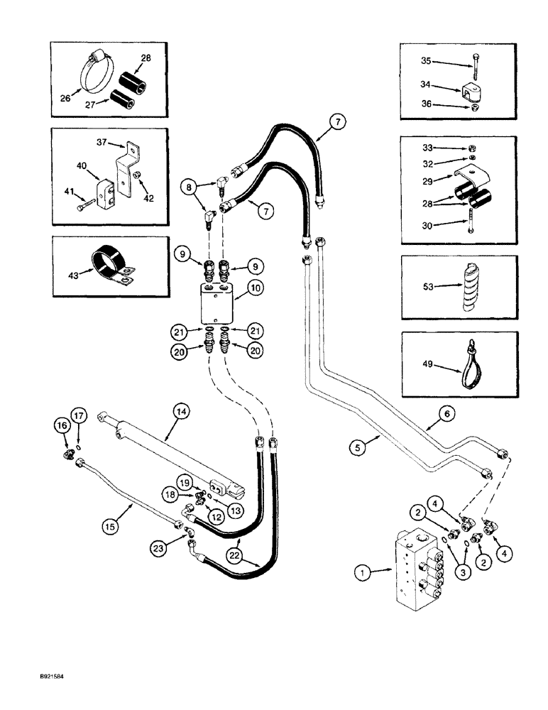 Схема запчастей Case IH 1800 - (8-77A) - DISTRIBUTOR CYLINDER SYSTEM, P.I.N. JJC133070 AND AFTER (07) - HYDRAULICS