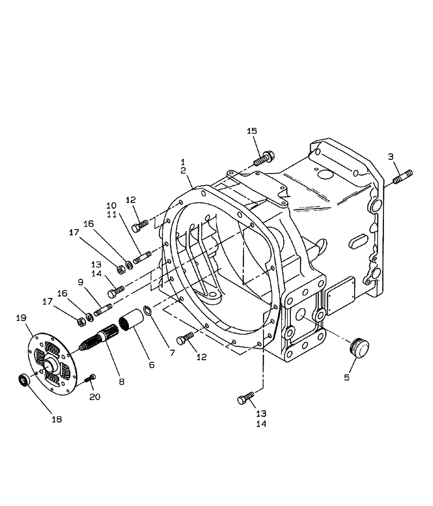 Схема запчастей Case IH DX45 - (03.04.01) - CLUTCH, HST (03) - TRANSMISSION