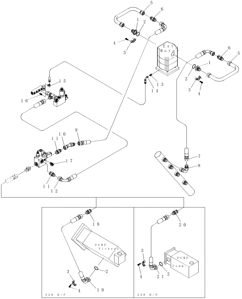 Схема запчастей Case IH 7700 - (B10.02[01]) - Hydraulic Circuit {Primary Extractor} (35) - HYDRAULIC SYSTEMS