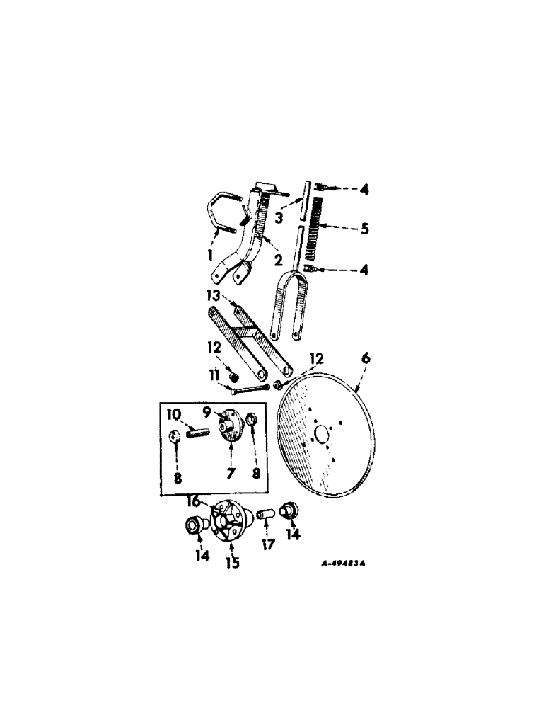 Схема запчастей Case IH 863 - (AJ-12[A]) - ROLLING GUIDE FIN FLEXIBLE 