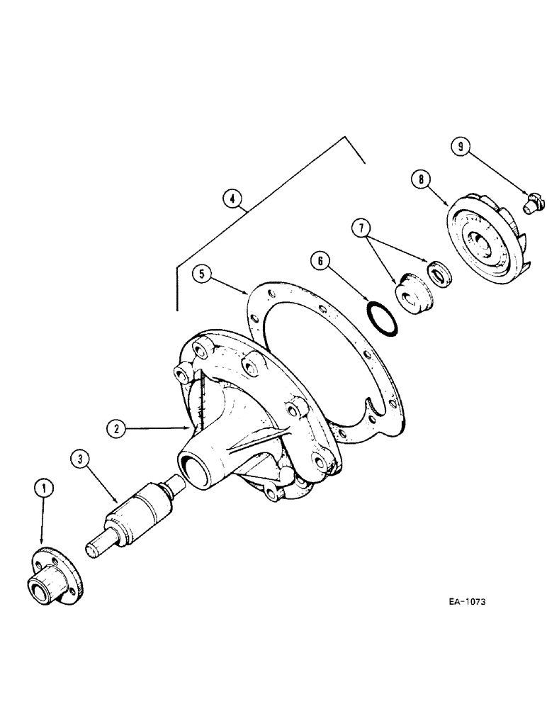 Схема запчастей Case IH 685 - (2-018) - WATER PUMP (02) - ENGINE