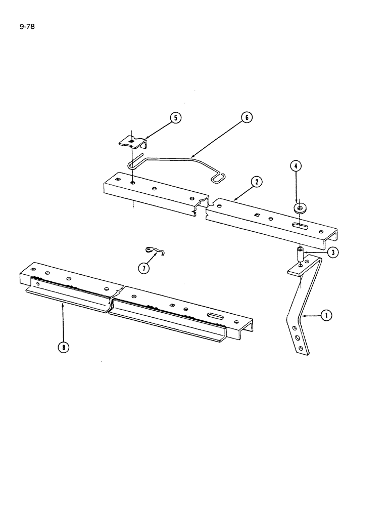 Схема запчастей Case IH 310 - (9-078) - GRAIN SEEDING TUBE HOLDER (09) - CHASSIS/ATTACHMENTS