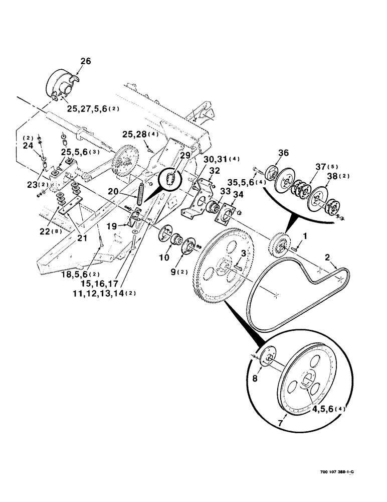 Схема запчастей Case IH 8820 - (2-16) - REEL DRIVE ASSEMBLY (09) - CHASSIS