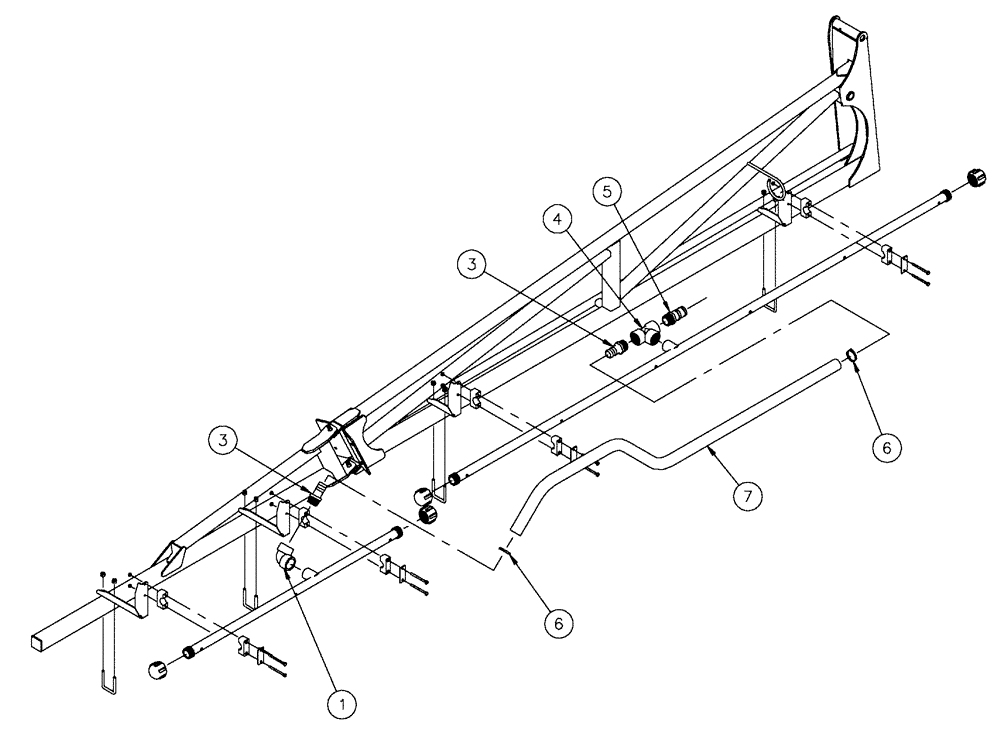 Схема запчастей Case IH SPX4410 - (09-082) - HIGH VOLUME PLUMBING, 90’ OUTER Liquid Plumbing