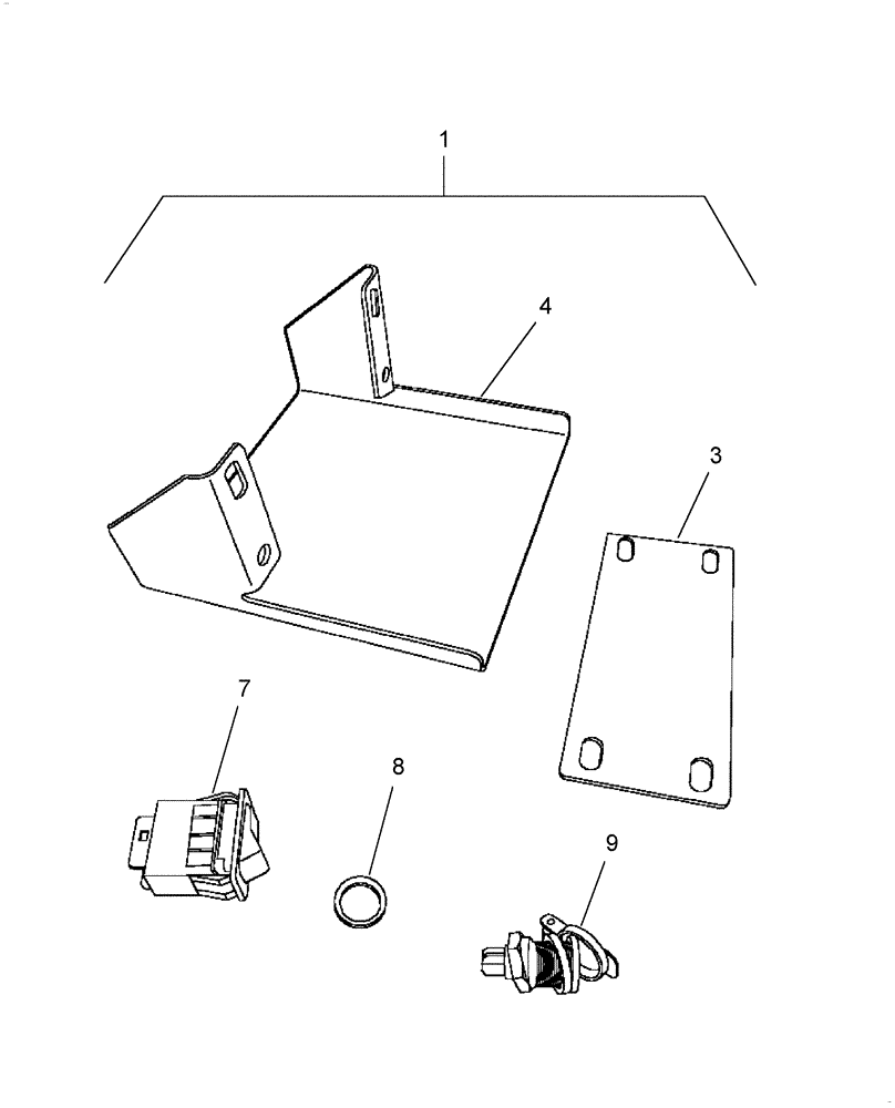 Схема запчастей Case IH WD2303 - (18.11) - ROTARY BEACON (18) - ACCESSORIES