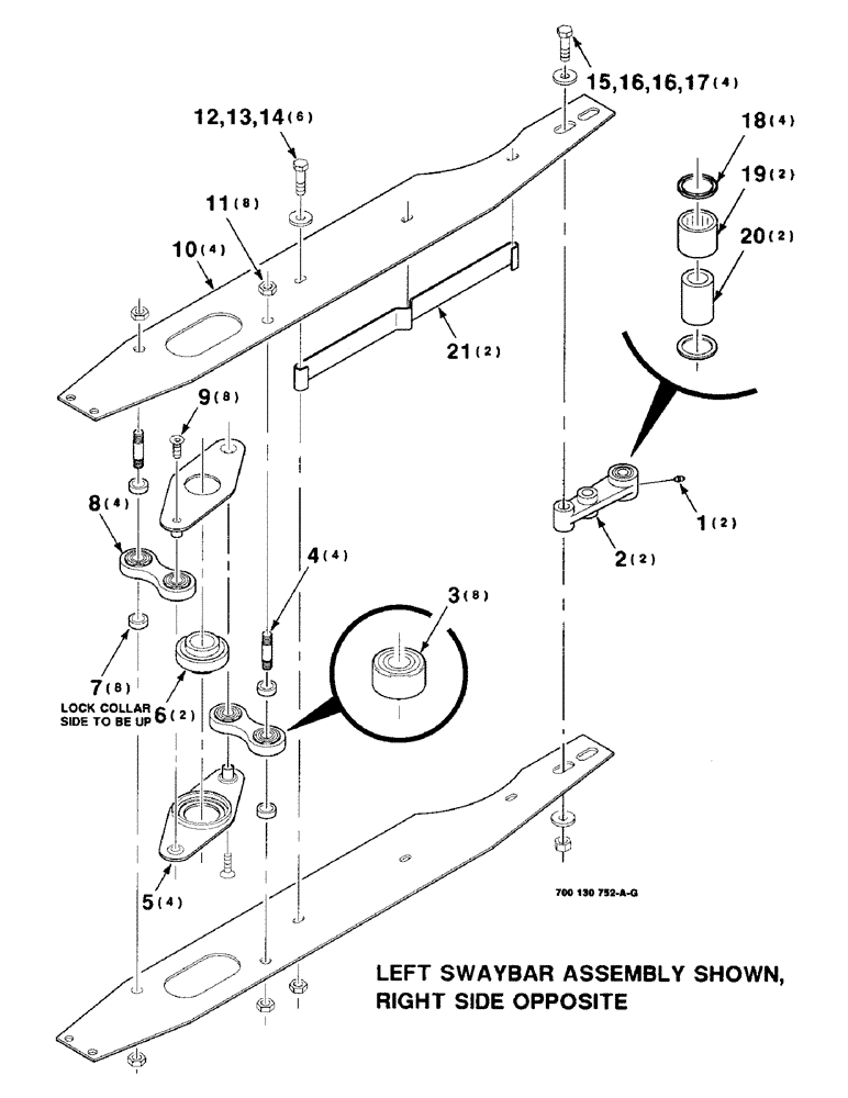 Схема запчастей Case IH 8820 - (5-16) - SWAYBAR ASSEMBLY, HEAVY DUTY, ALL HEADER LENGTHS, SERIAL NUMBER CFH0050872 AND LATER (09) - CHASSIS