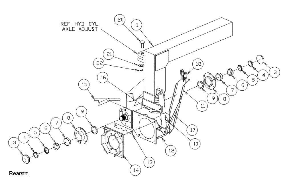 Схема запчастей Case IH PATRIOT WT - (04-006) - STRUT ASSEMBLY - REAR Suspension & Frame