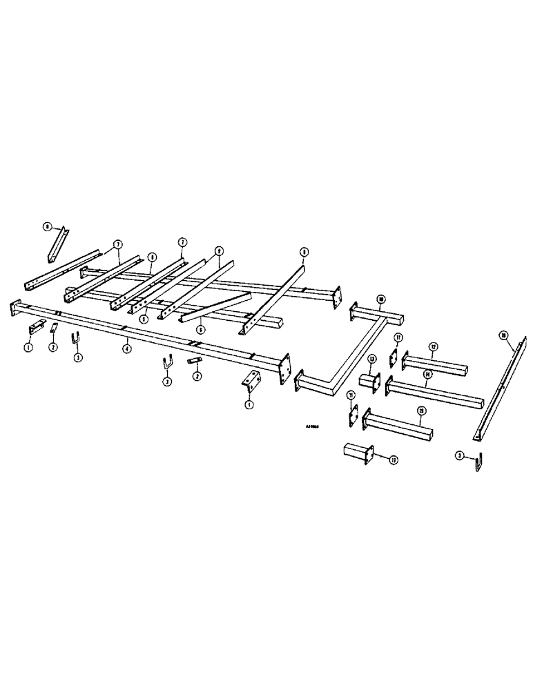 Схема запчастей Case IH FC-SERIES - (74) - MAIN FRAME AND WING EXTENSION, 18 