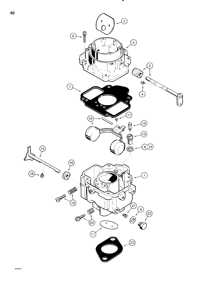 Схема запчастей Case IH 1816C - (040) - CARBURETOR (03) - FUEL SYSTEM