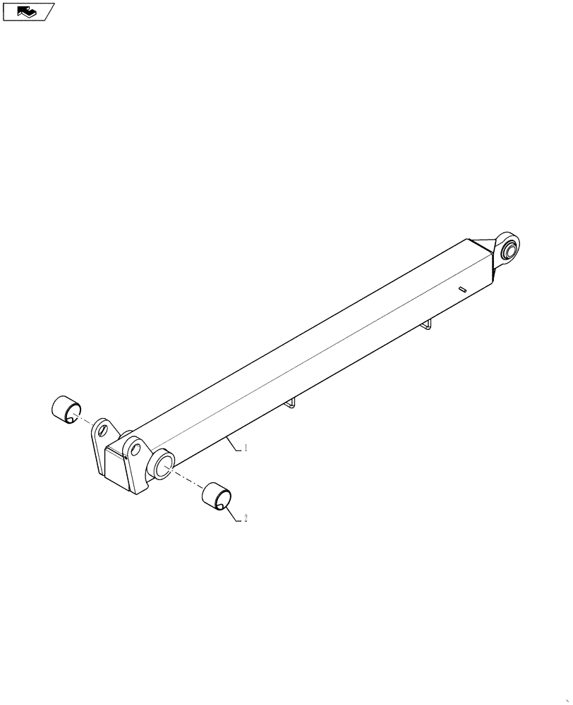 Схема запчастей Case IH 4420 - (04-003) - LINK GROUP, PARALLEL, LOWER RH Suspension & Frame