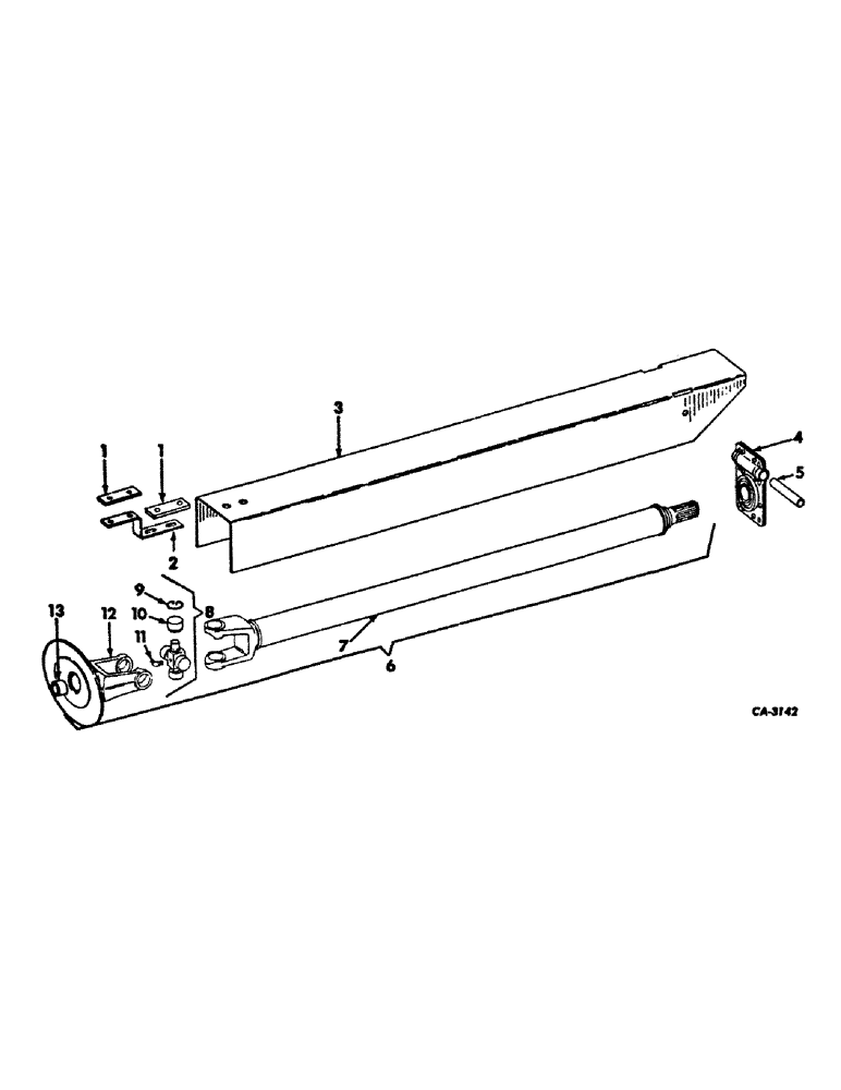 Схема запчастей Case IH 411 - (S-18) - REAR POWER DRIVE AND SHIELD, FOR TRAILING HITCH 