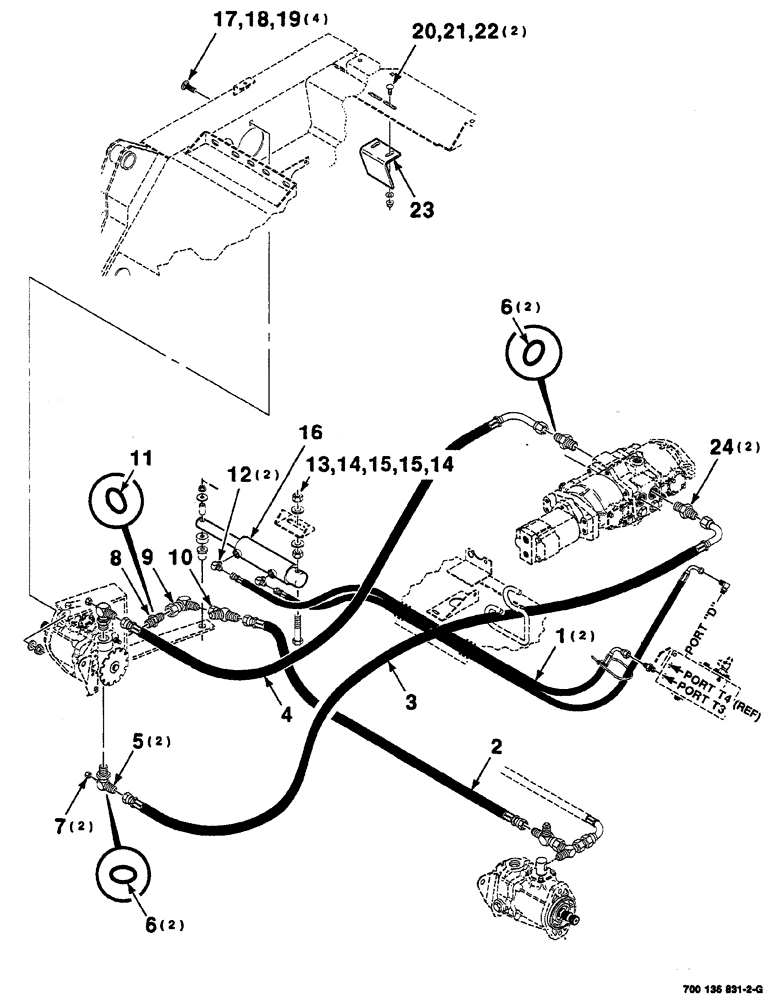 Схема запчастей Case IH 8870 - (08-04) - HYDRAULIC DRIVE ASSEMBLY (35) - HYDRAULIC SYSTEMS