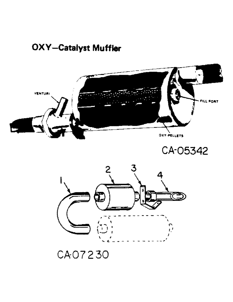 Схема запчастей Case IH 4150 - (12-53) - POWER, OXY-CATALYST MUFFLER (04) - Drive Train