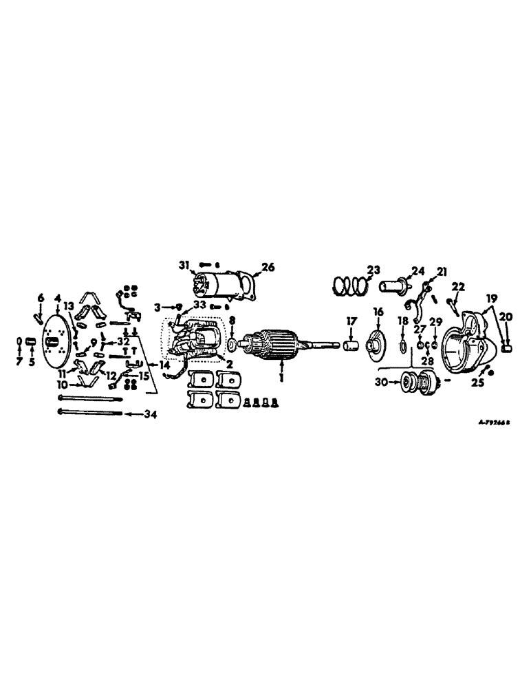 Схема запчастей Case IH 656 - (G-09) - ELECTRICAL SYSTEM, CRANKING MOTOR, DELCO REMY, GASOLINE ENGINE TRACTORS - 1107543 (06) - ELECTRICAL SYSTEMS