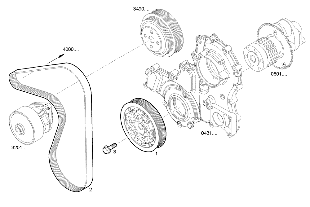 Схема запчастей Case IH F5AE9454D A001 - (0843.027) - DRIVING PULLEY 