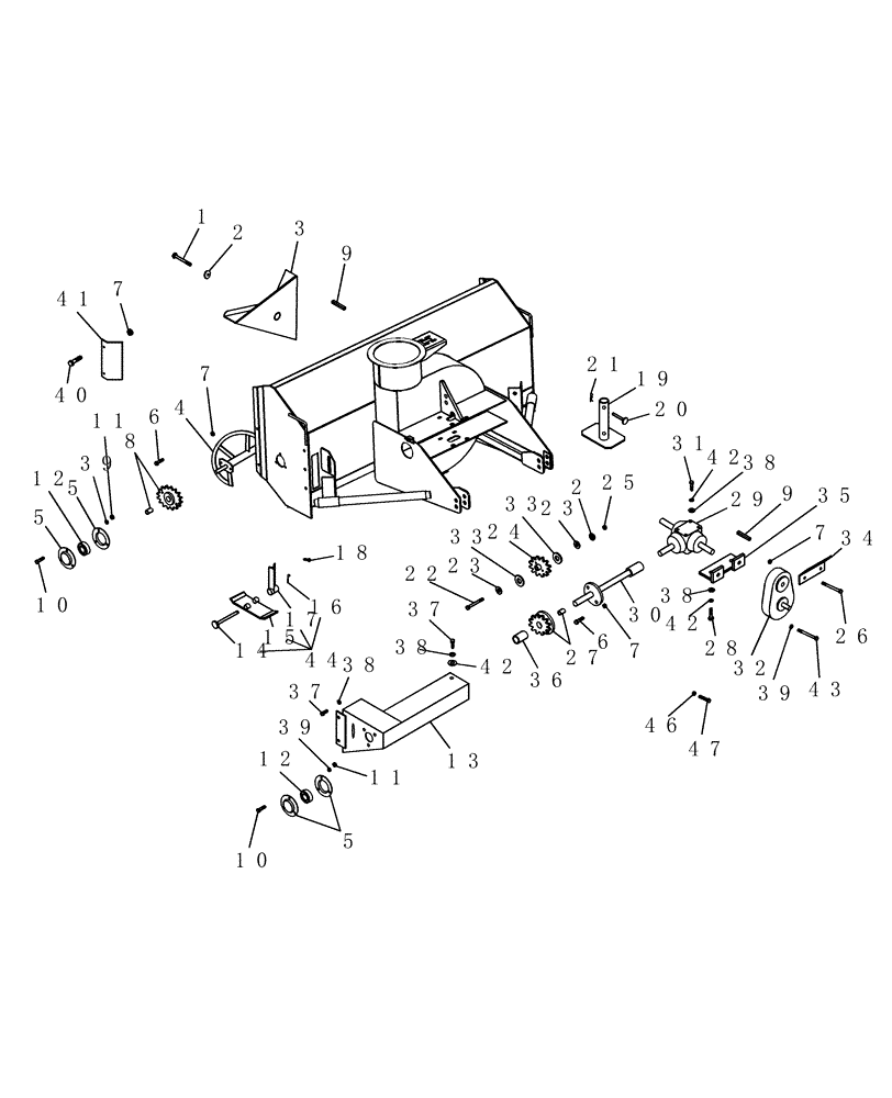 Схема запчастей Case IH 716B - (002) - AUGER & FRAME, 72" 