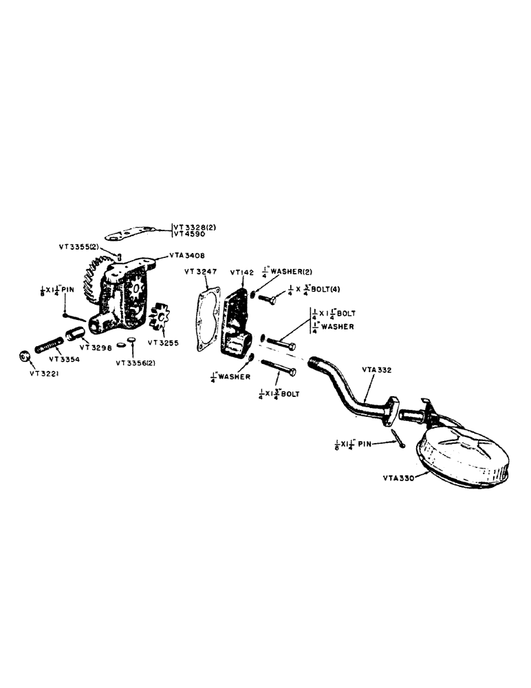 Схема запчастей Case IH 300B-SERIES - (016) - SPARK IGNITION ENGINES, ENGINE OIL PUMP (02) - ENGINE