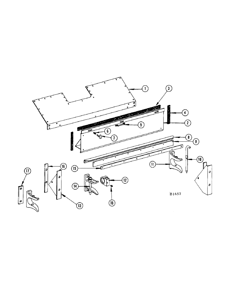 Схема запчастей Case IH 400 - (034[1]) - FRONT ACCESS SECTION AND HEADER PIVOT BRACKETS (39) - FRAMES AND BALLASTING