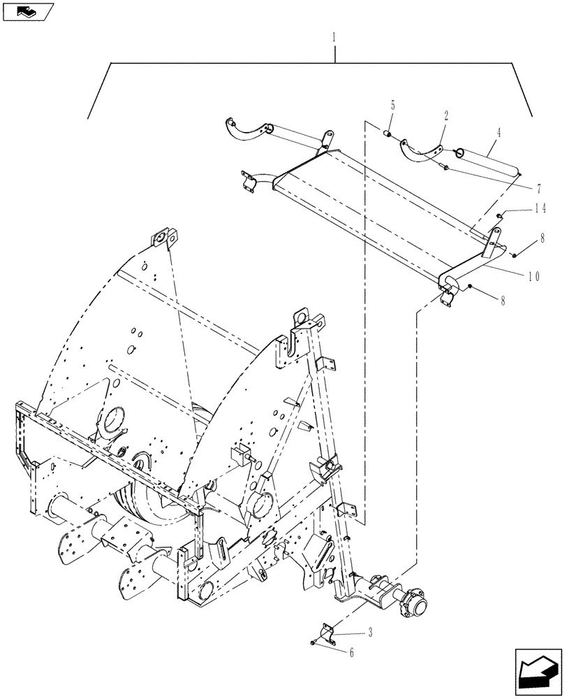 Схема запчастей Case IH RB455A - (88.070.01) - DIA KIT, BALE KICKER (88) - ACCESSORIES