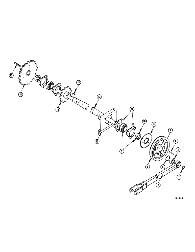 Схема запчастей Case IH 960 - (114) - ROCKER ARM DRIVE CRANKSHAFT FOR STRAWWALKER AND TAILINGS ELEVATOR (72) - SEPARATION