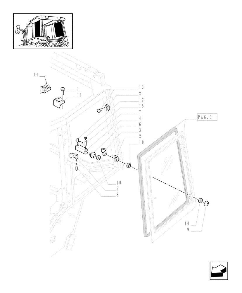 Схема запчастей Case IH MXM155 - (1.92.4[01]) - CAB GLASS AND RELEVANT PARTS (10) - OPERATORS PLATFORM/CAB